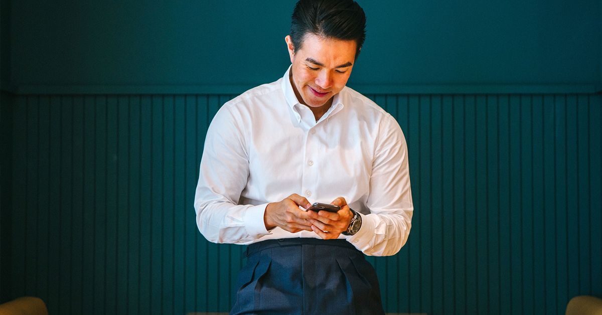 Businessman using a smartphone