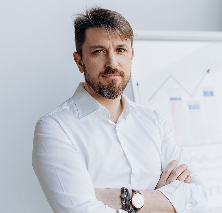 Business professional with arms crossed