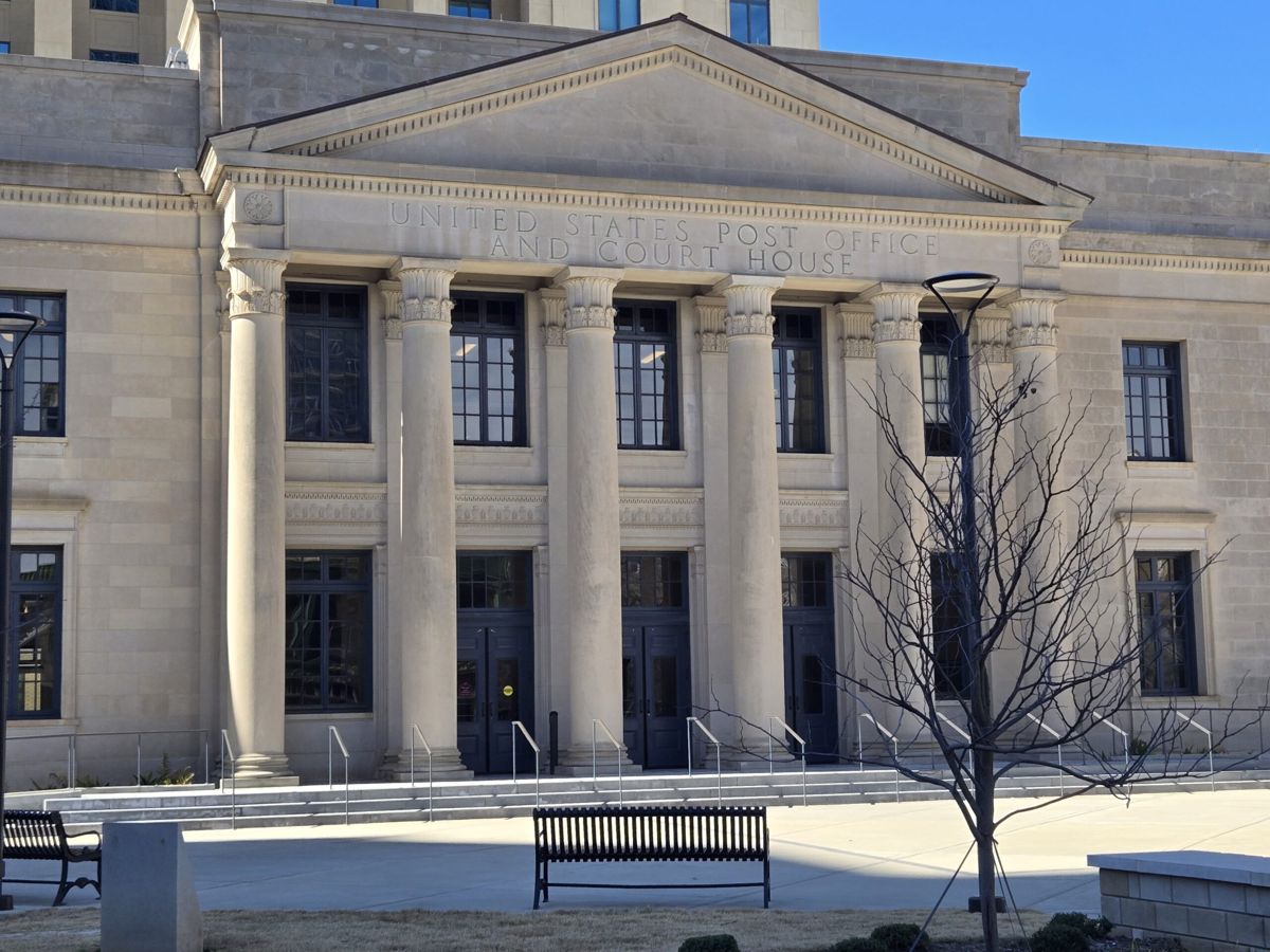 Neoclassical courthouse building with columns
