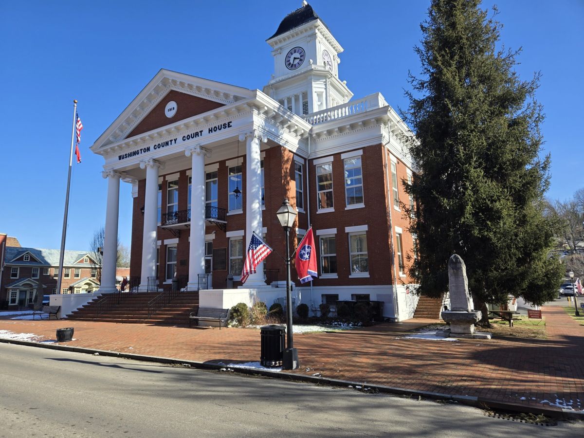 Historic county courthouse in Jonesborough, Tennessee