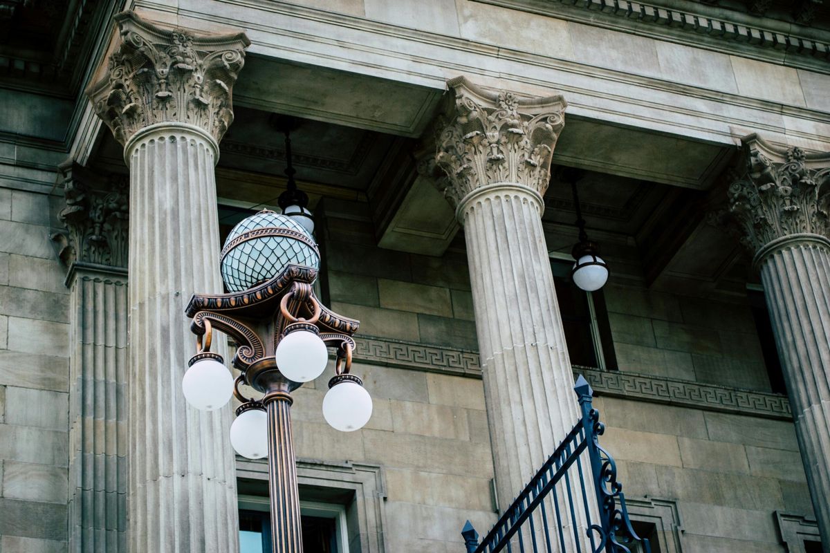Columns of a historic government building